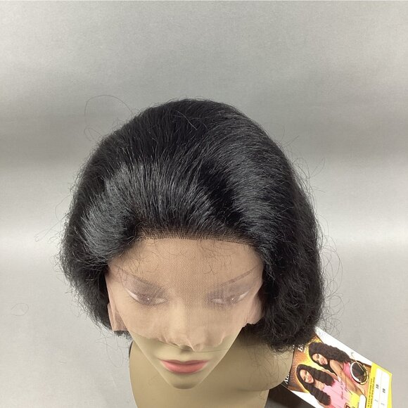 Edin #1B Off Black Body Wave Brazilian Human Hair Blend Lace Front Wig - Picture 3 of 11